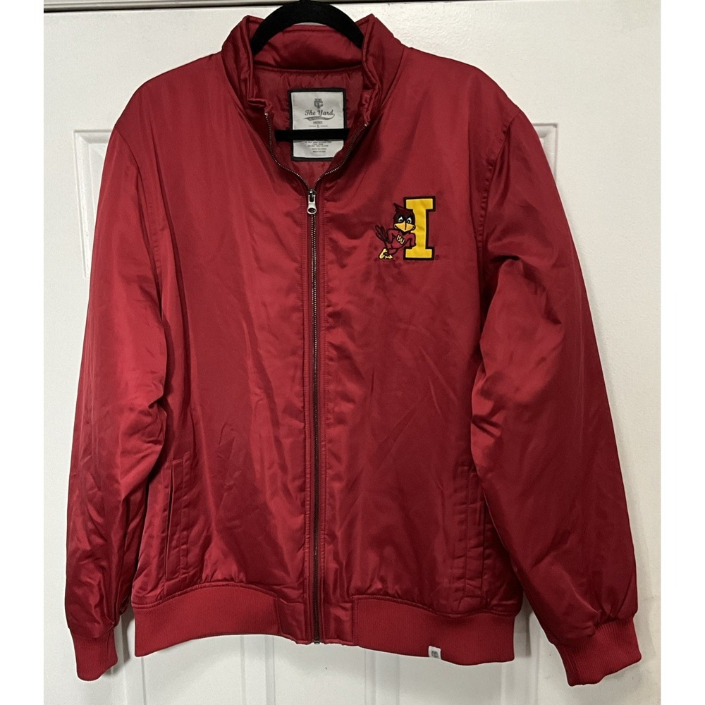 Iowa State Cyclones The Yard Maroon Insulated Sateen Full Zip Jacket Men's Large